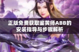 正版免费获取鉴黄师ABB的安装指导与步骤解析