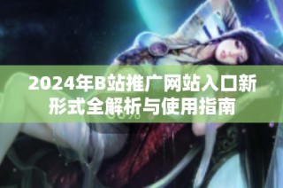 2024年B站推广网站入口新形式全解析与使用指南