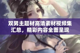 双男主题材高清素材视频集汇总，精彩内容全面呈现