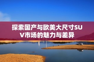 探索国产与欧美大尺寸SUV市场的魅力与差异