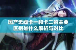 国产无线卡一和卡二的主要区别是什么解析与对比