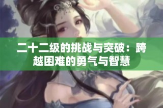二十二级的挑战与突破：跨越困难的勇气与智慧