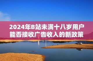 2024年B站未满十八岁用户能否接收广告收入的新政策解析