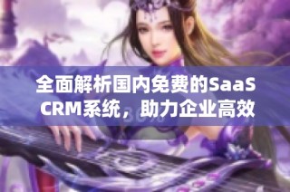 全面解析国内免费的SaaS CRM系统，助力企业高效管理客户关系