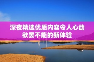 深夜精选优质内容令人心动欲罢不能的新体验