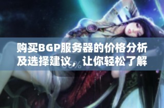 购买BGP服务器的价格分析及选择建议，让你轻松了解成本