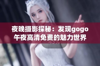 夜晚摄影探秘：发现gogo午夜高清免费的魅力世界