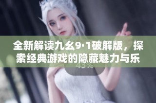 全新解读九幺9·1破解版，探索经典游戏的隐藏魅力与乐趣