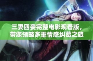三妻四妾完整电影观看版，带您领略多重情感纠葛之旅