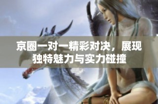 京圈一对一精彩对决，展现独特魅力与实力碰撞