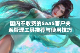 国内不收费的SaaS客户关系管理工具推荐与使用技巧