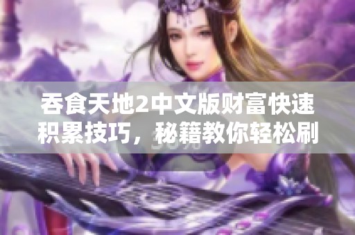 吞食天地2中文版财富快速积累技巧，秘籍教你轻松刷钱！