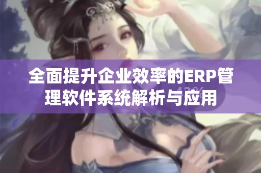 全面提升企业效率的ERP管理软件系统解析与应用