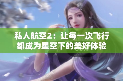 私人航空2：让每一次飞行都成为星空下的美好体验