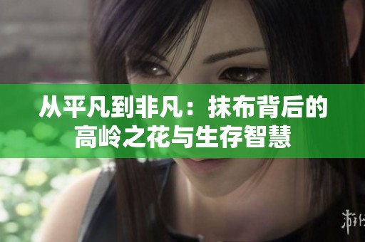 从平凡到非凡：抹布背后的高岭之花与生存智慧