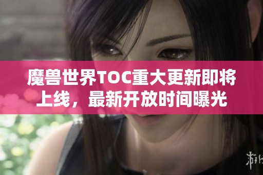 魔兽世界TOC重大更新即将上线，最新开放时间曝光
