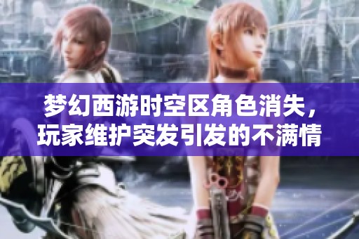 梦幻西游时空区角色消失，玩家维护突发引发的不满情绪