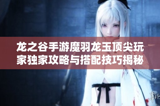 龙之谷手游魔羽龙玉顶尖玩家独家攻略与搭配技巧揭秘