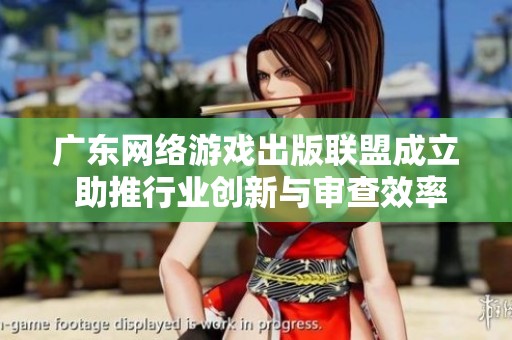 广东网络游戏出版联盟成立 助推行业创新与审查效率提升