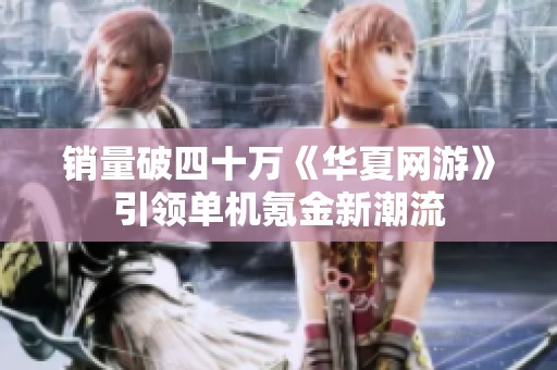 销量破四十万《华夏网游》引领单机氪金新潮流