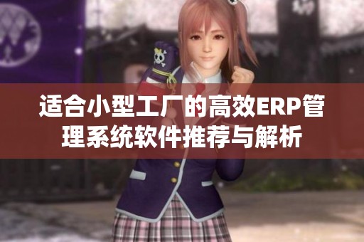 适合小型工厂的高效ERP管理系统软件推荐与解析