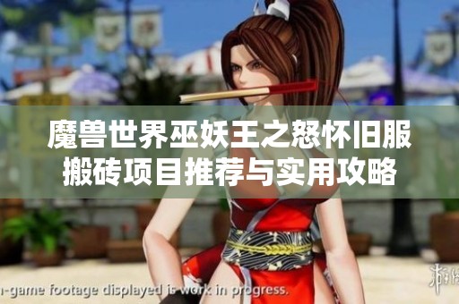 魔兽世界巫妖王之怒怀旧服搬砖项目推荐与实用攻略