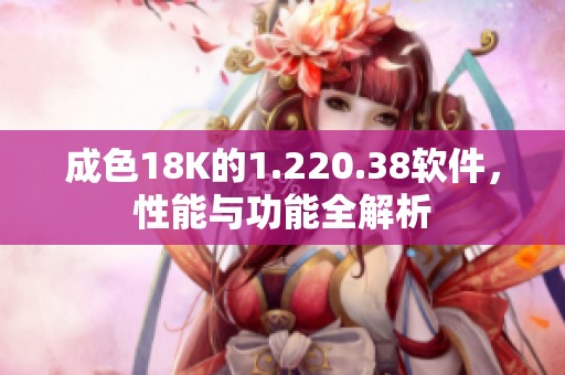 成色18K的1.220.38软件，性能与功能全解析