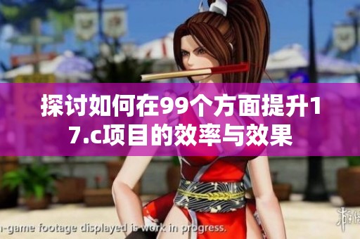 探讨如何在99个方面提升17.c项目的效率与效果