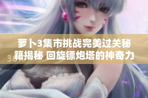 萝卜3集市挑战完美过关秘籍揭秘 回旋镖炮塔的神奇力量