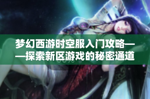 梦幻西游时空服入门攻略——探索新区游戏的秘密通道