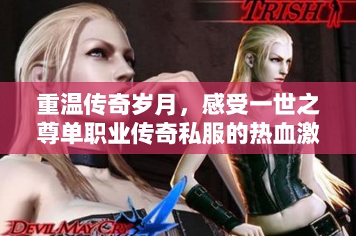 重温传奇岁月，感受一世之尊单职业传奇私服的热血激情