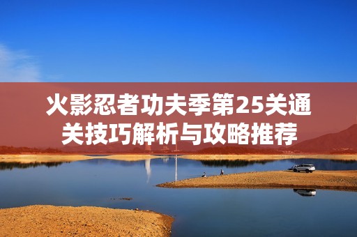 火影忍者功夫季第25关通关技巧解析与攻略推荐