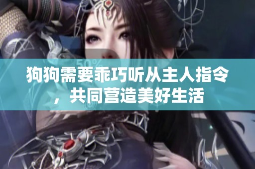 狗狗需要乖巧听从主人指令，共同营造美好生活