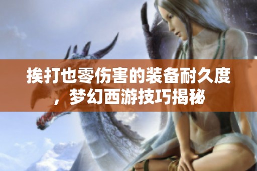 挨打也零伤害的装备耐久度，梦幻西游技巧揭秘