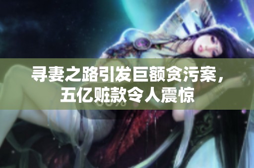 寻妻之路引发巨额贪污案，五亿赃款令人震惊