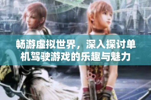 畅游虚拟世界，深入探讨单机驾驶游戏的乐趣与魅力