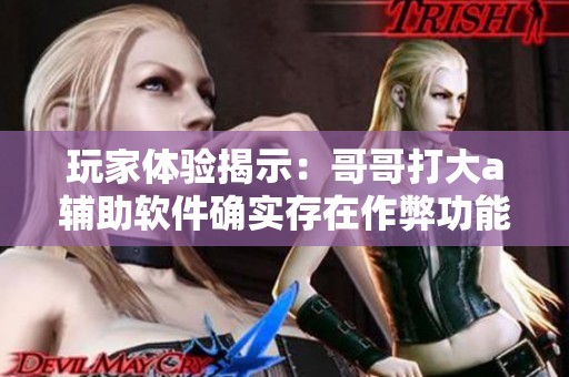 玩家体验揭示：哥哥打大a辅助软件确实存在作弊功能