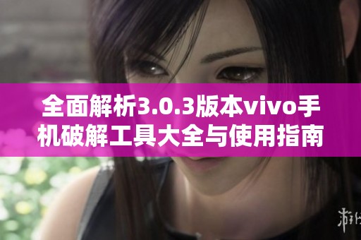 全面解析3.0.3版本vivo手机破解工具大全与使用指南