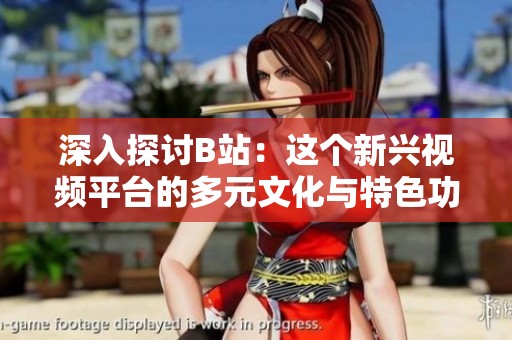 深入探讨B站：这个新兴视频平台的多元文化与特色功能