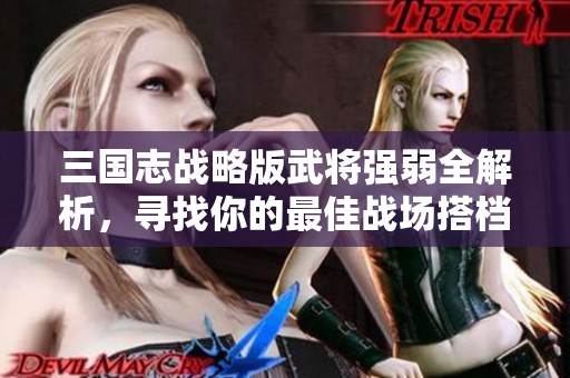 三国志战略版武将强弱全解析，寻找你的最佳战场搭档！
