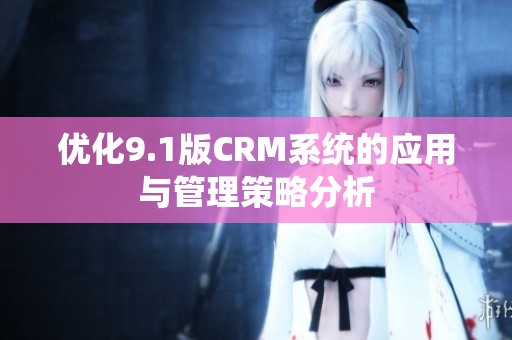 优化9.1版CRM系统的应用与管理策略分析