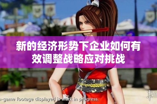 新的经济形势下企业如何有效调整战略应对挑战