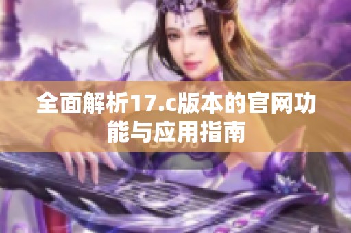 全面解析17.c版本的官网功能与应用指南