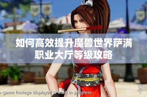 如何高效提升魔兽世界萨满职业大厅等级攻略