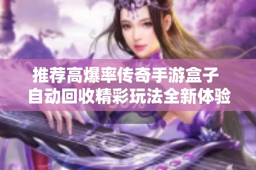 推荐高爆率传奇手游盒子 自动回收精彩玩法全新体验
