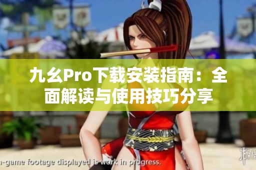 九幺Pro下载安装指南：全面解读与使用技巧分享