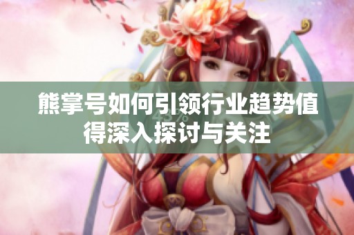 熊掌号如何引领行业趋势值得深入探讨与关注