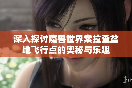 深入探讨魔兽世界索拉查盆地飞行点的奥秘与乐趣