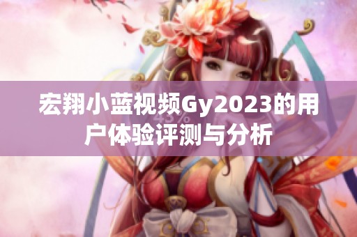 宏翔小蓝视频Gy2023的用户体验评测与分析