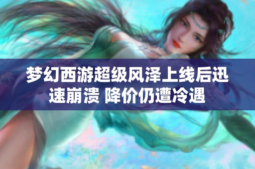 梦幻西游超级风泽上线后迅速崩溃 降价仍遭冷遇